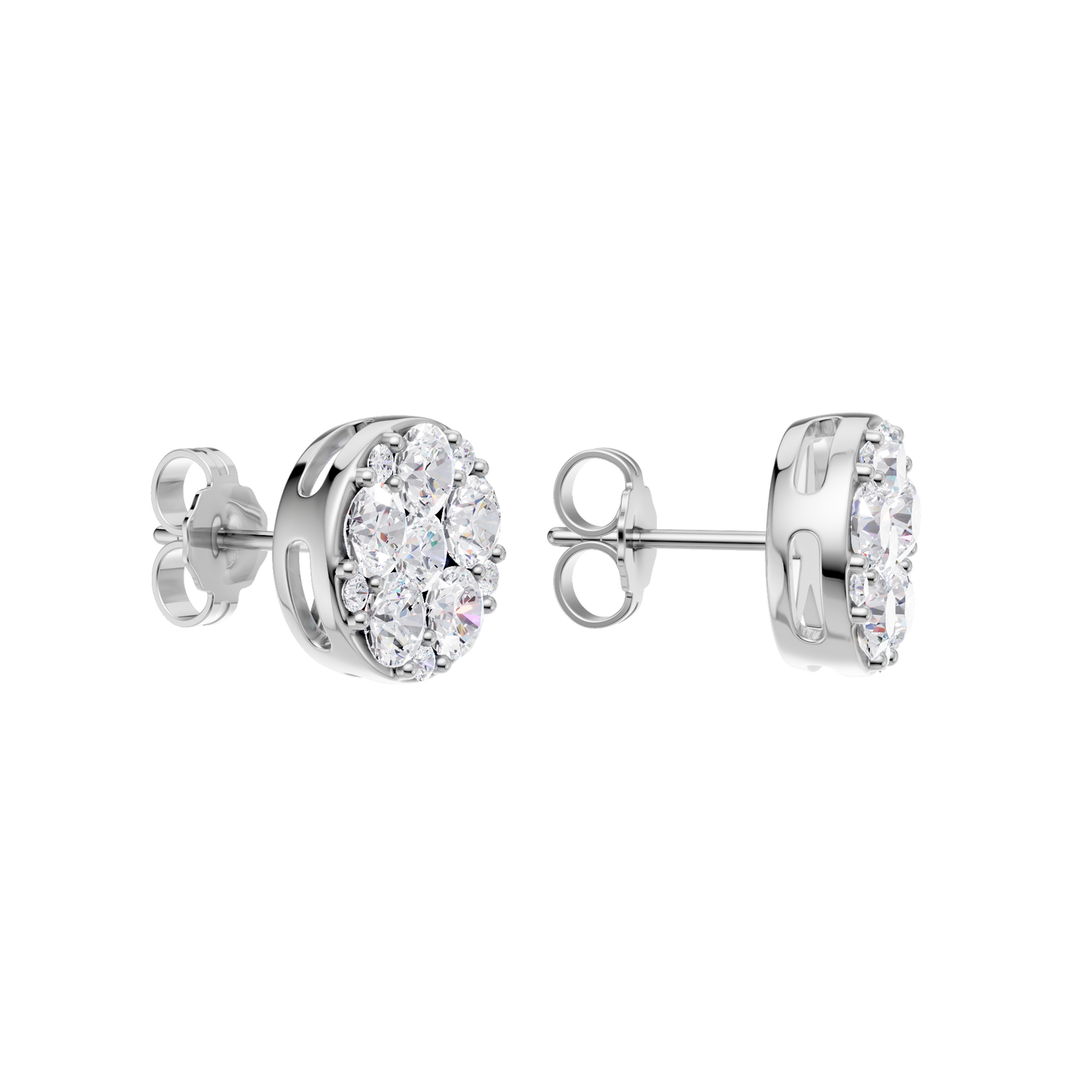 2.00ct Round Certified Lab Diamond Earring