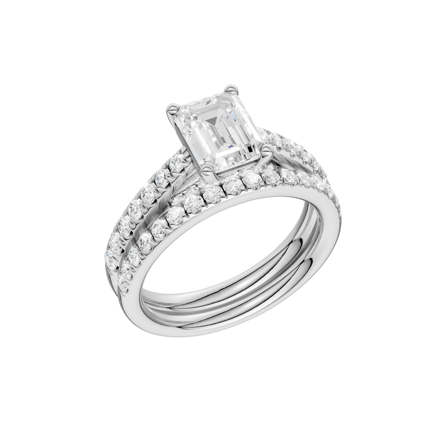 2.33ct Emerald Certified Solitaire Lab Diamond Ring