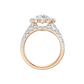 3.00ct Round Certified Single Halo Lab Diamond Ring