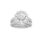 3.00ct Round Certified Single Halo Lab Diamond Ring