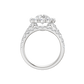 3.00ct Round Certified Single Halo Lab Diamond Ring