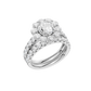 3.00ct Round Certified Single Halo Lab Diamond Ring