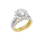 3.00ct Round Certified Single Halo Lab Diamond Ring