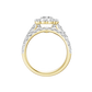 2.34ct Emerald Certified Single Halo Lab Diamond Ring