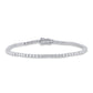 Certified 3 CTW Round VS Lab Grown 7" Tennis Bracelets 14KT Gold