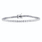 Certified 5 CTW Round VS Lab Grown 7" Tennis Bracelets 14KT Gold
