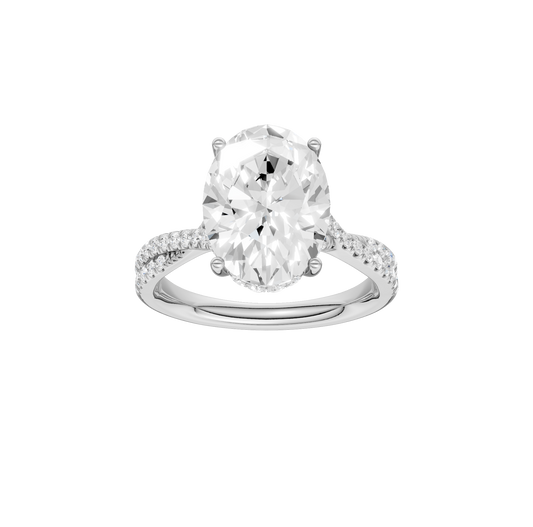 4.33ct Oval Certified Lab Diamond Ring