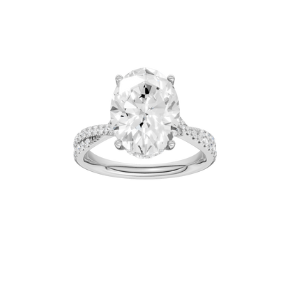 4.33ct Oval Certified Lab Diamond Ring