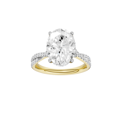 4.33ct Oval Certified Lab Diamond Ring