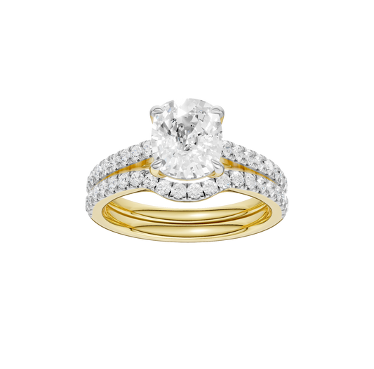 2.50ct Elongated Cushion Certified Lab Diamond Ring