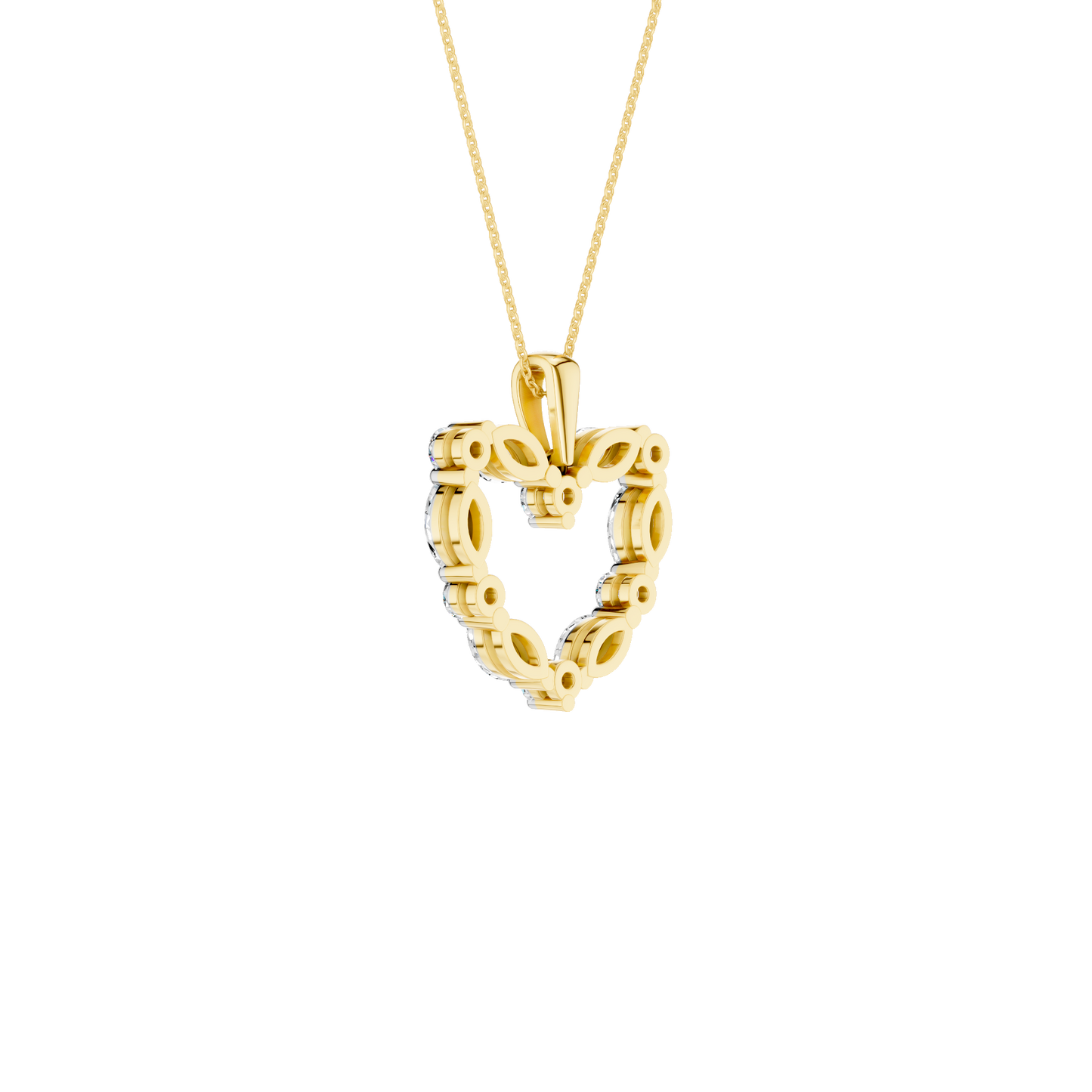 0.75ct Round & Marquise Certified Lab Diamond Pendant