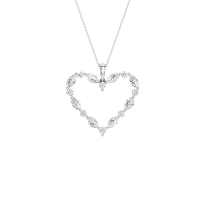 1.50ct Round & Marquise Certified Lab Diamond Pendant