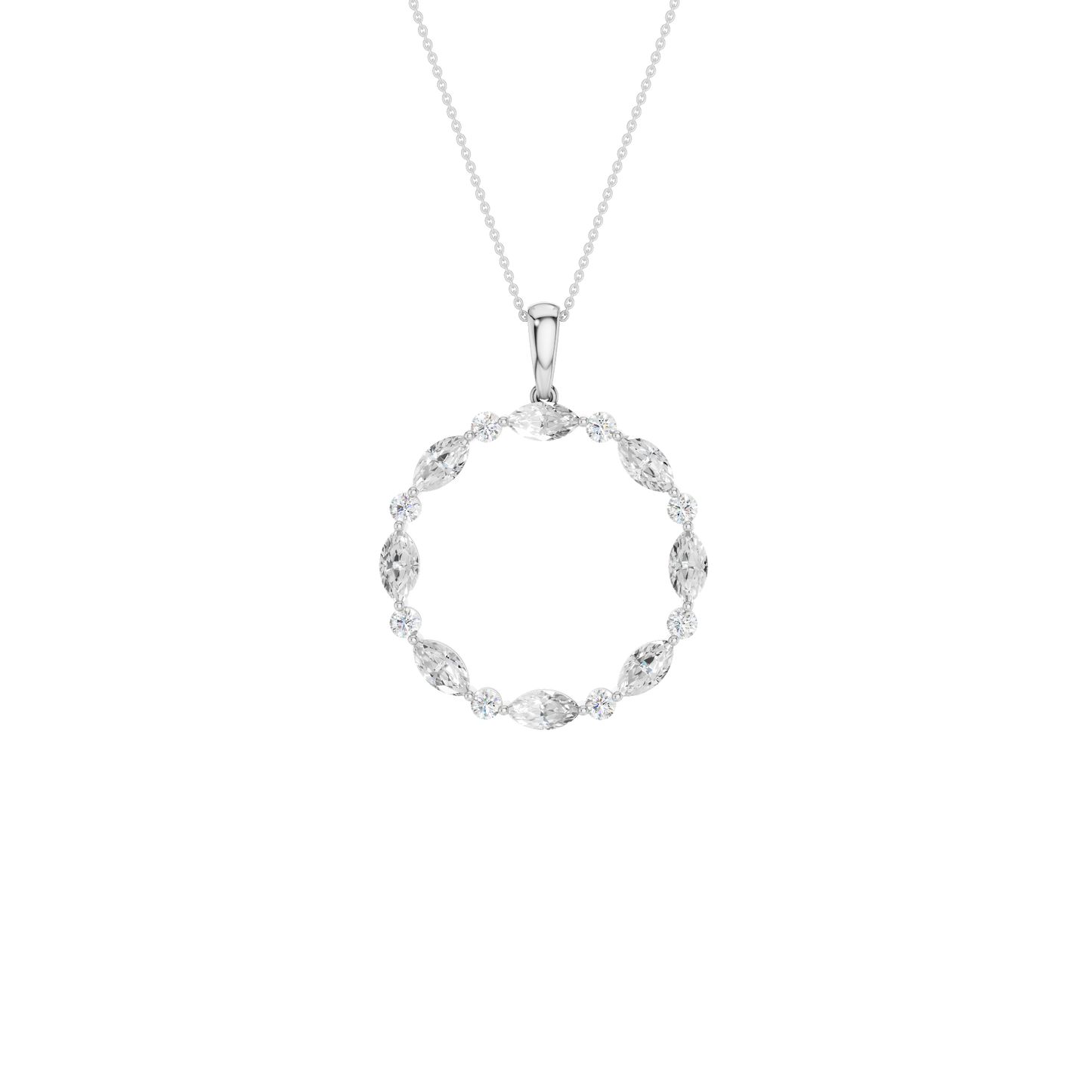 1.25ct Round & Marquise Certified Lab Diamond Pendant