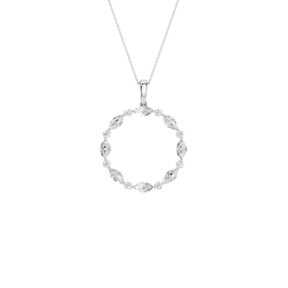 1.25ct Round & Marquise Certified Lab Diamond Pendant