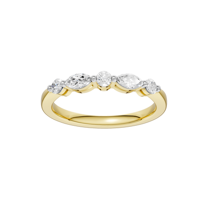 0.33ct Round & Marquise Certified Lab Diamond Ring