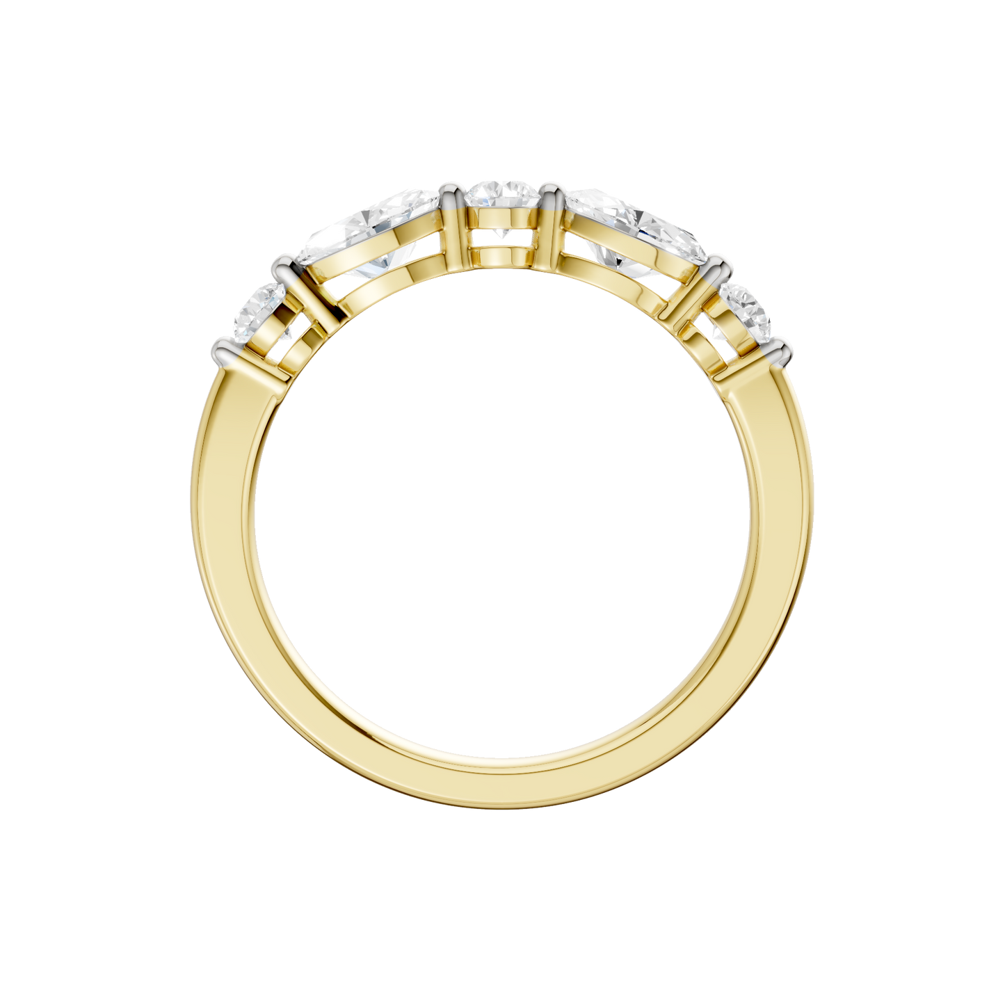 0.50ct Round & Marquise Certified Lab Diamond Ring