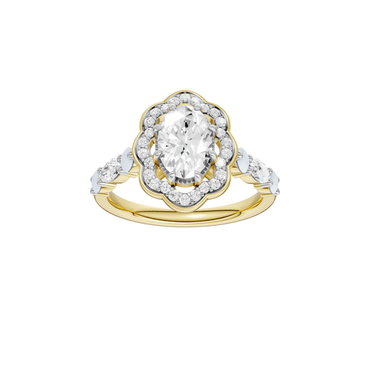 1.60ct Oval Certified Lab Diamond Ring