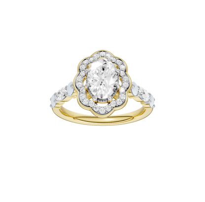 1.60ct Oval Certified Lab Diamond Ring