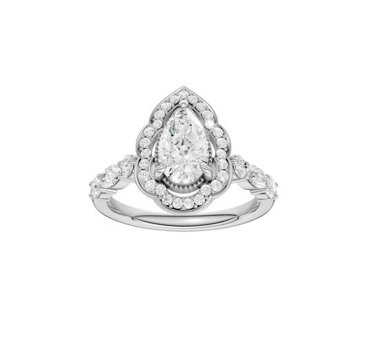 1.60ct Pear Certified Lab Diamond Ring