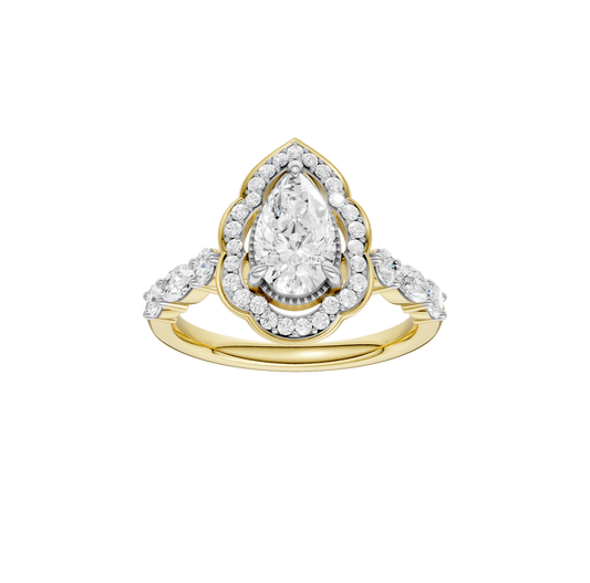 1.60ct Pear Certified Lab Diamond Ring