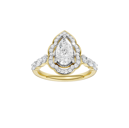 1.60ct Pear Certified Lab Diamond Ring