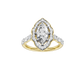 1.60ct Marquise Certified Lab Diamond Ring
