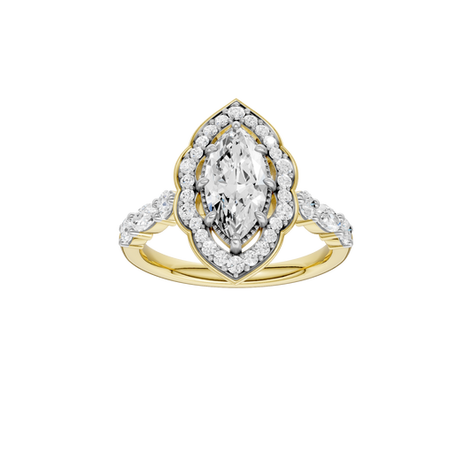 1.60ct Marquise Certified Lab Diamond Ring