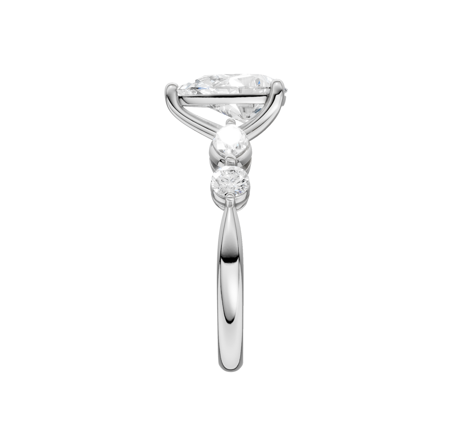 2.10ct Pear Certified Lab Diamond Ring