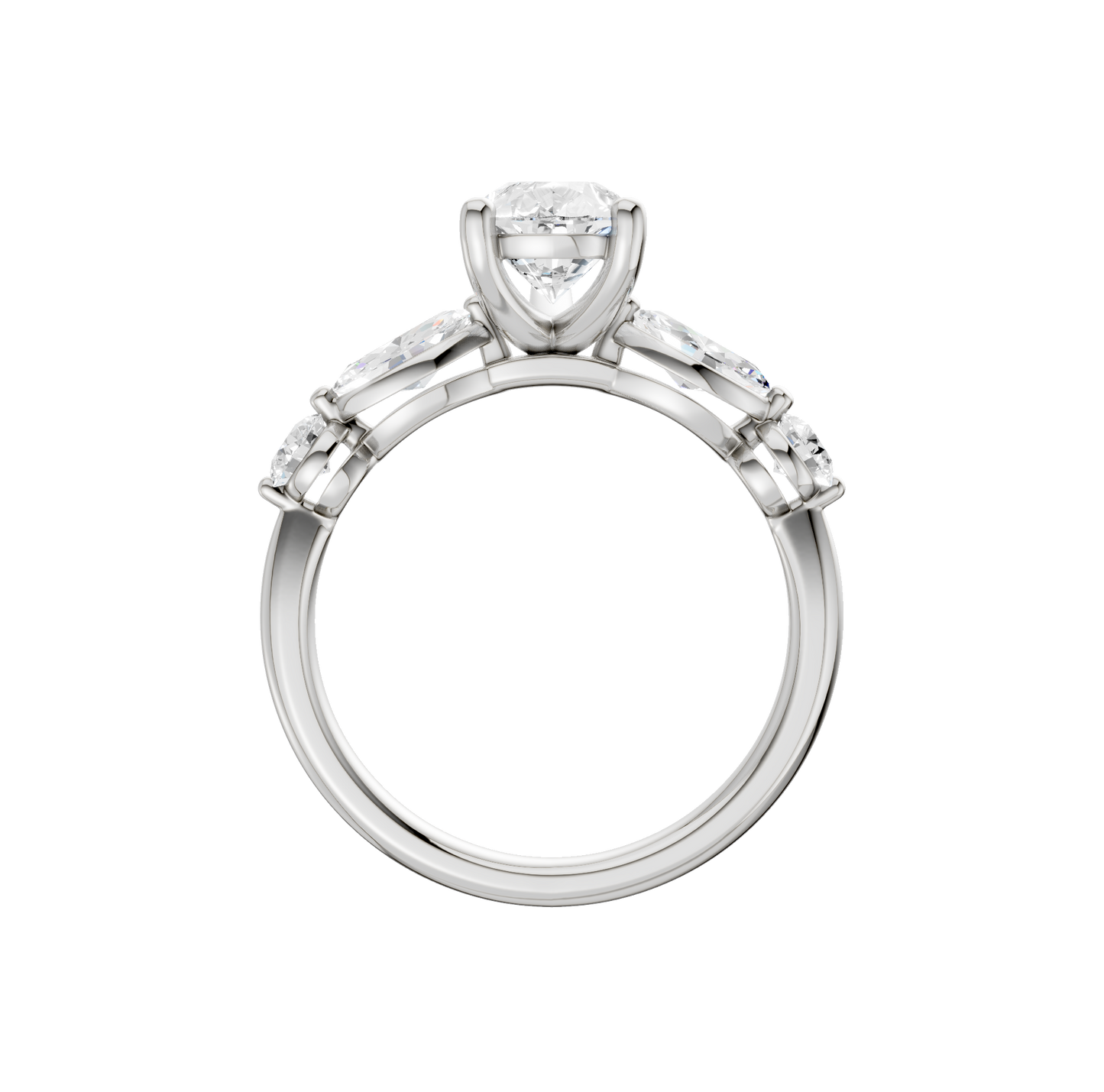 2.10ct Pear Certified Lab Diamond Ring