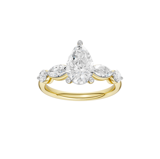 2.10ct Pear Certified Lab Diamond Ring