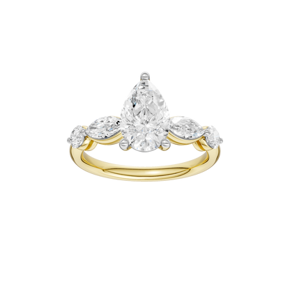 2.10ct Pear Certified Lab Diamond Ring