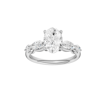 2.10ct Oval Certified Lab Diamond Ring