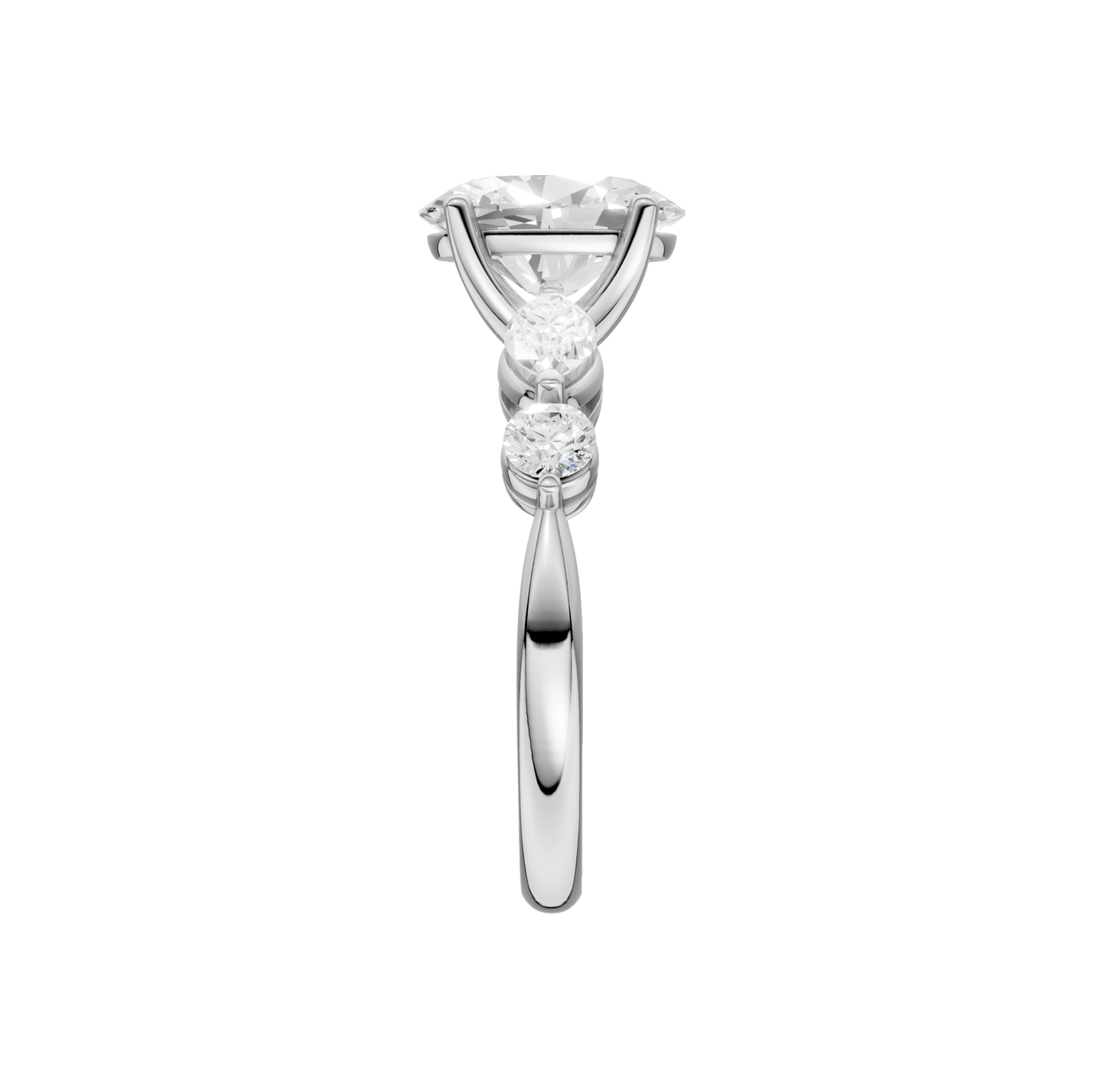 2.10ct Oval Certified Lab Diamond Ring