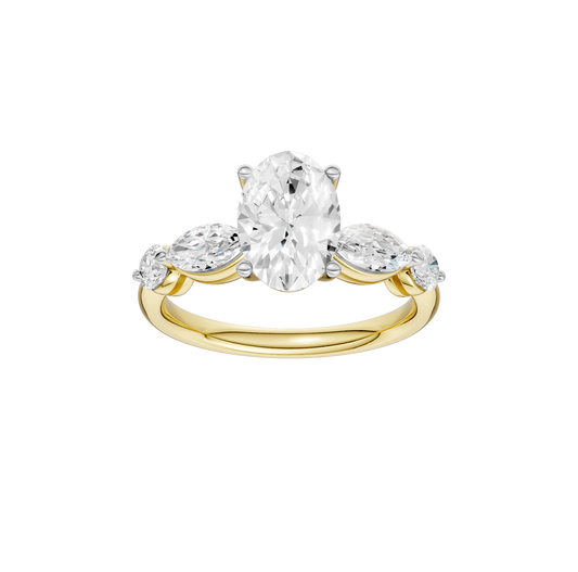 2.10ct Oval Certified Lab Diamond Ring