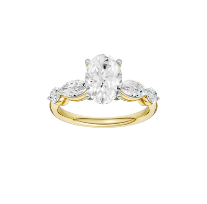 2.10ct Oval Certified Lab Diamond Ring