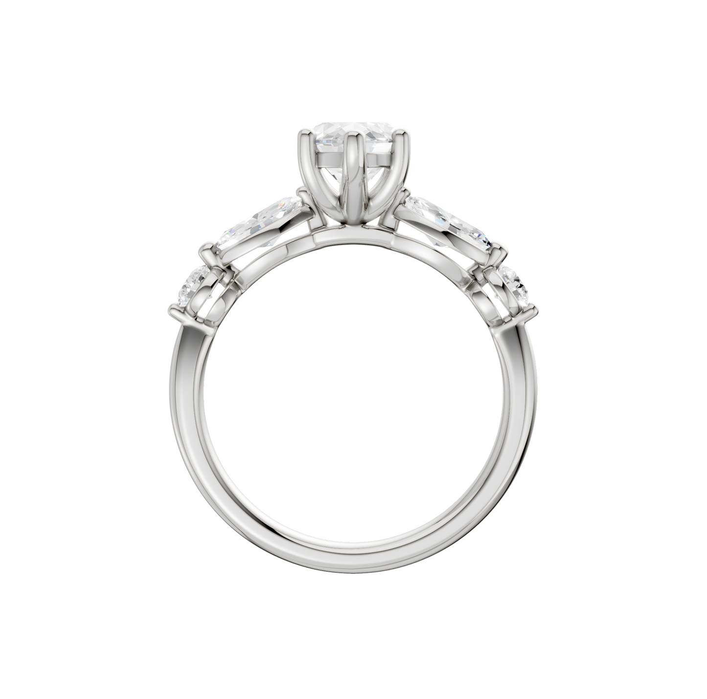 2.10ct Marquise Certified Lab Diamond Ring
