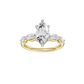 2.10ct Marquise Certified Lab Diamond Ring