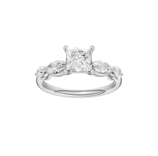 2.10ct Princess Certified Lab Diamond Ring