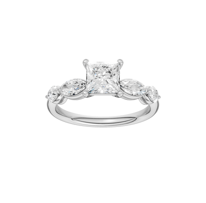 2.10ct Princess Certified Lab Diamond Ring