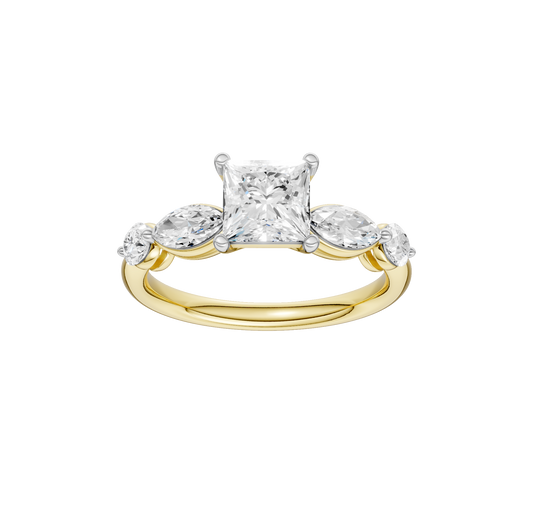 2.10ct Princess Certified Lab Diamond Ring