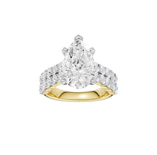 5.50ct Pear Certified Lab Diamond Ring