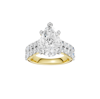 5.50ct Pear Certified Lab Diamond Ring