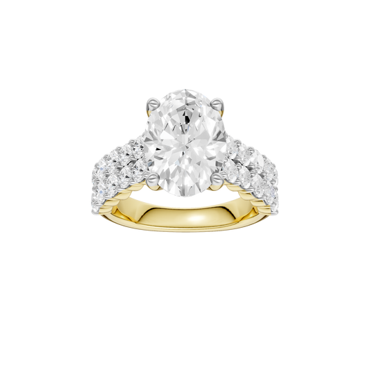 5.50ct Oval Certified Lab Diamond Ring