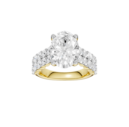5.50ct Oval Certified Lab Diamond Ring