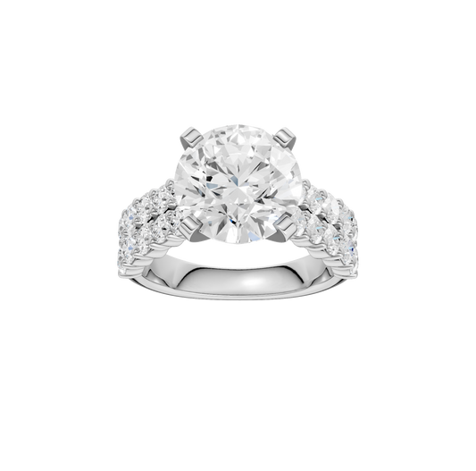 5.50ct Round Certified Lab Diamond Ring