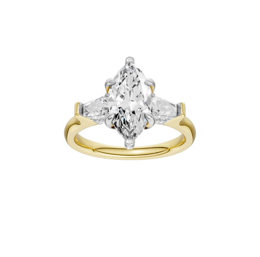2.60ct Marquise Certified Lab Diamond Ring