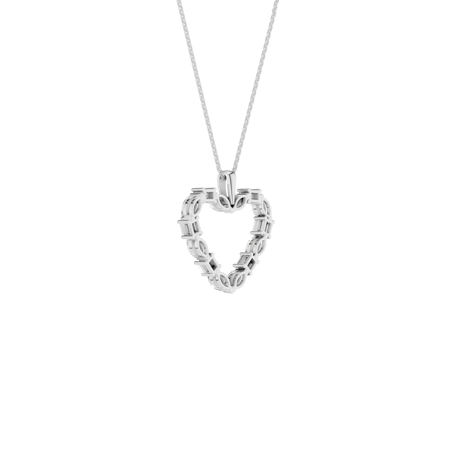 1.40ct Emerald & Marquise Certified Lab Diamond Pendant