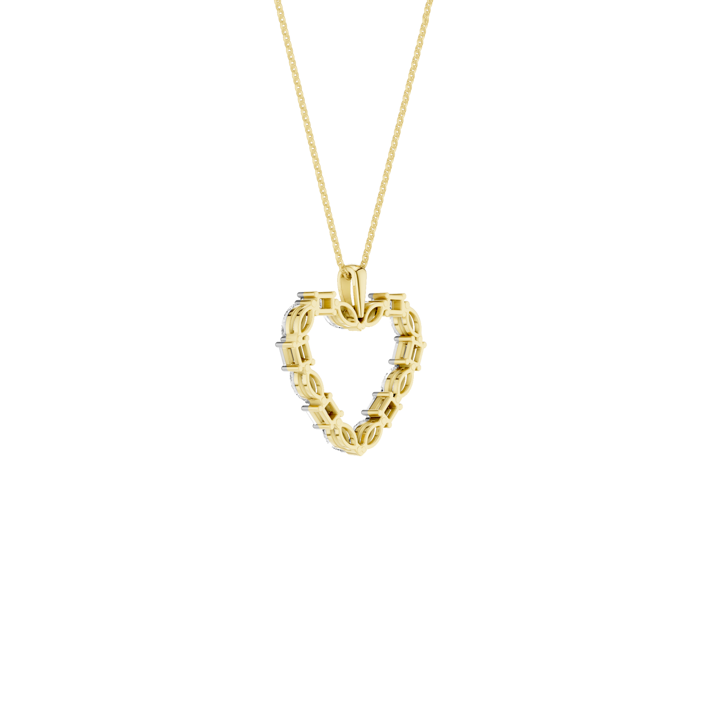 1.40ct Emerald & Marquise Certified Lab Diamond Pendant