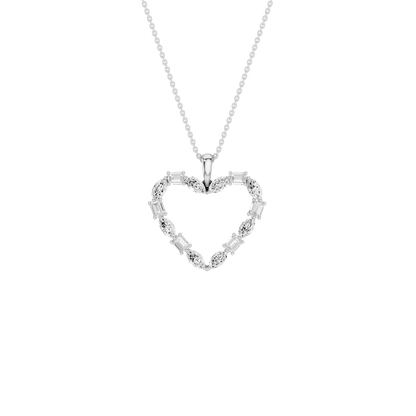 1.40ct Emerald & Marquise Certified Lab Diamond Pendant