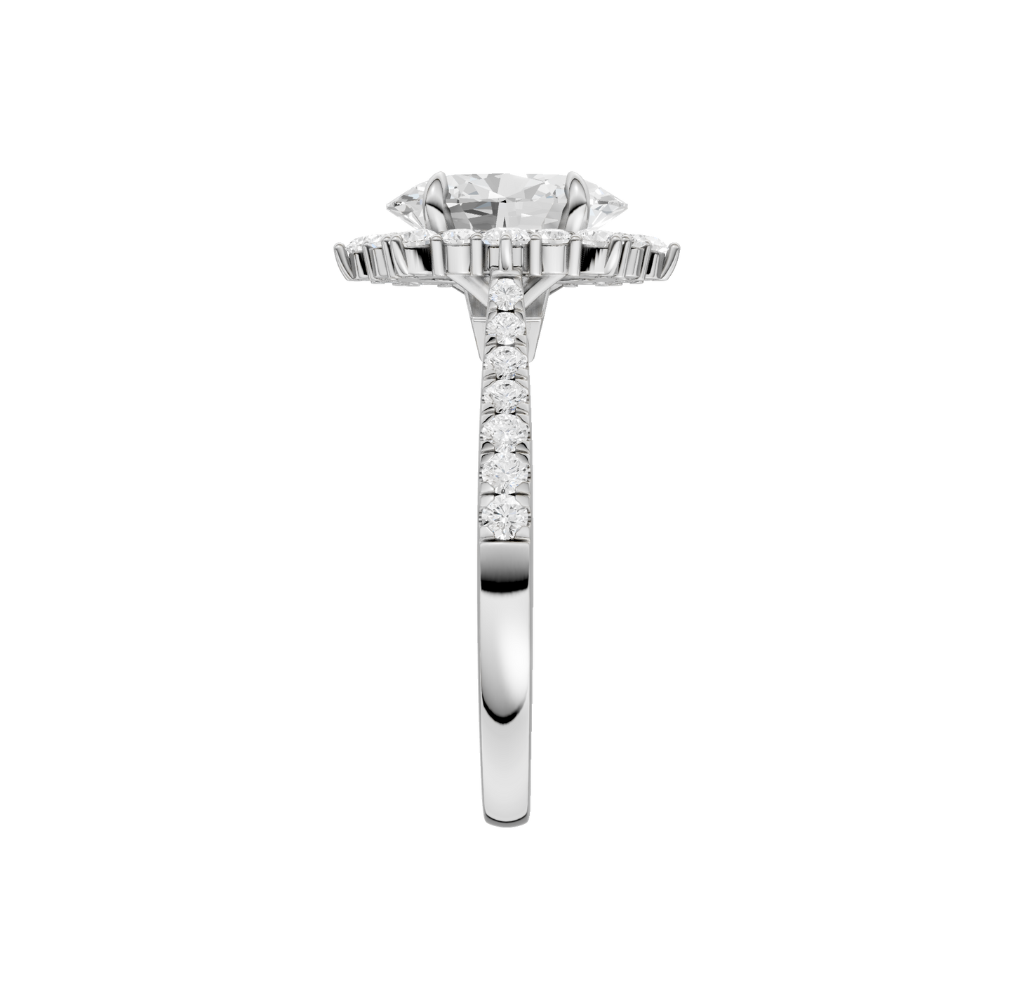 2.00ct Oval Certified Lab Diamond Ring